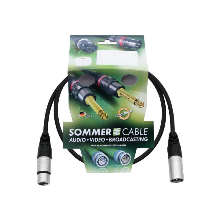 Sommer Cable - XLR cable 3pin 0.9m bk Neutrik