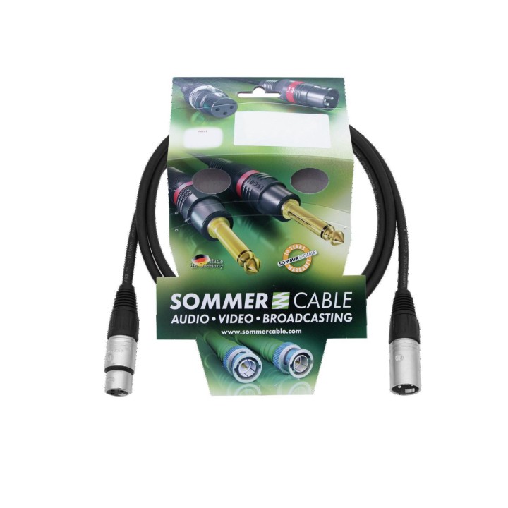 Sommer Cable - XLR cable 3pin 1.5m bk Neutrik