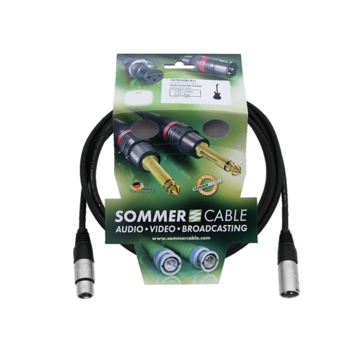 Sommer Cable - XLR cable 3pin 3m bk Neutrik