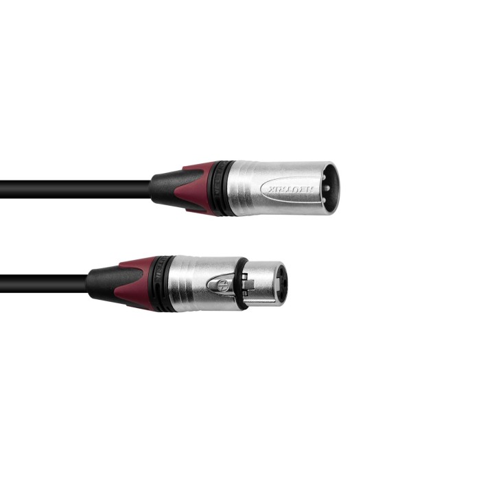 PSSO - XLR cable COL 3pin 7.5m bk Neutrik