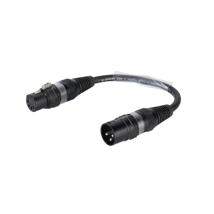 Sommer Cable - Adaptercable 3pin XLR(M)/5pin XLR(F) bk