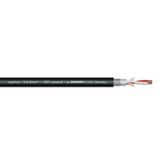 Sommer Cable - Microphone cable 2x0.50 100m bk SC-Primus