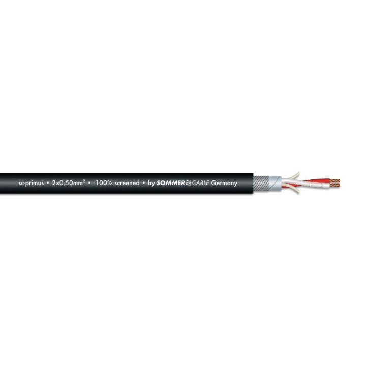 Sommer Cable - Microphone cable 2x0.50 100m bk SC-Primus