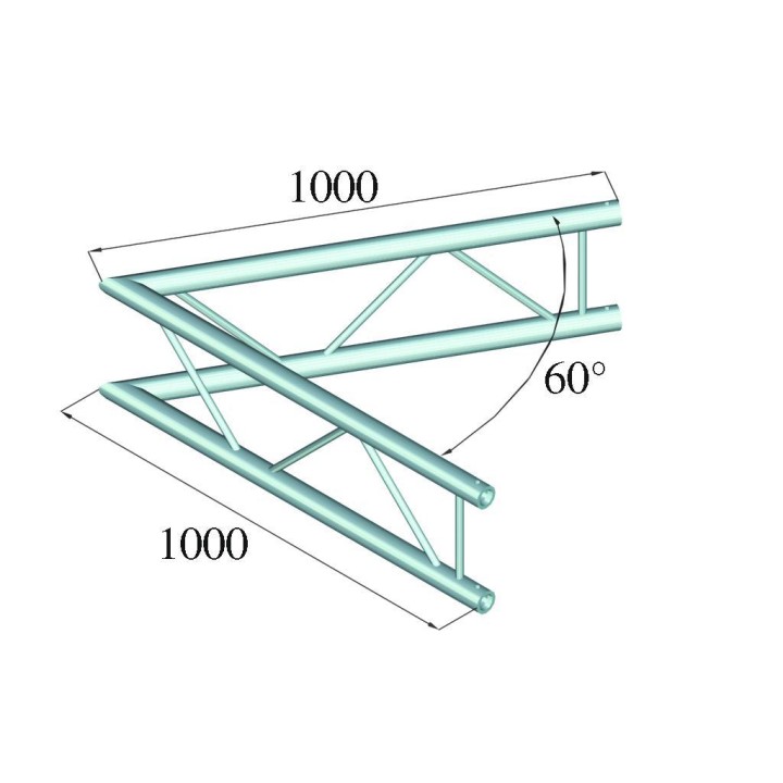 Alutruss - BILOCK BQ2-PAC20V 2-way Corner 60°