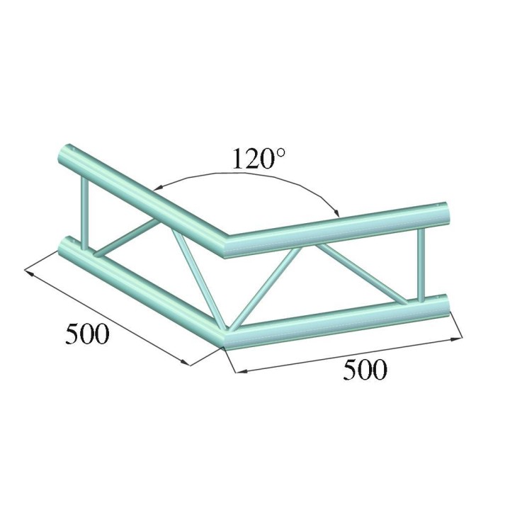 Alutruss - BILOCK BQ2-PAC22V 2-way Corner 120°