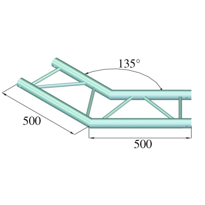 Alutruss - BILOCK BQ2-PAC23H 2-way Corner 135°