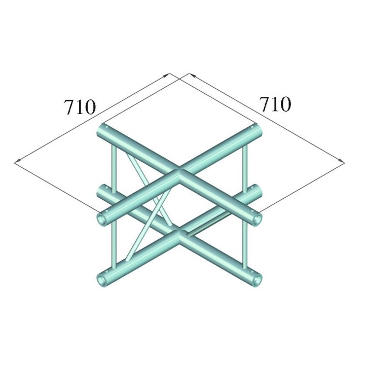 Alutruss - BILOCK BQ2-PAC41V 4-way Cross Piece
