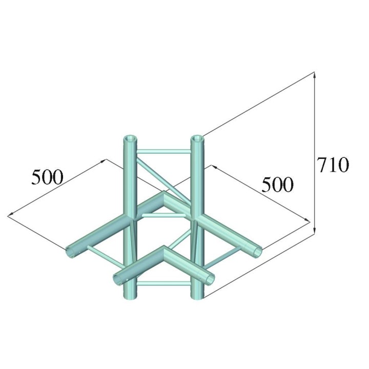 Alutruss - BILOCK BQ2-PAC44H 4-Way Corner