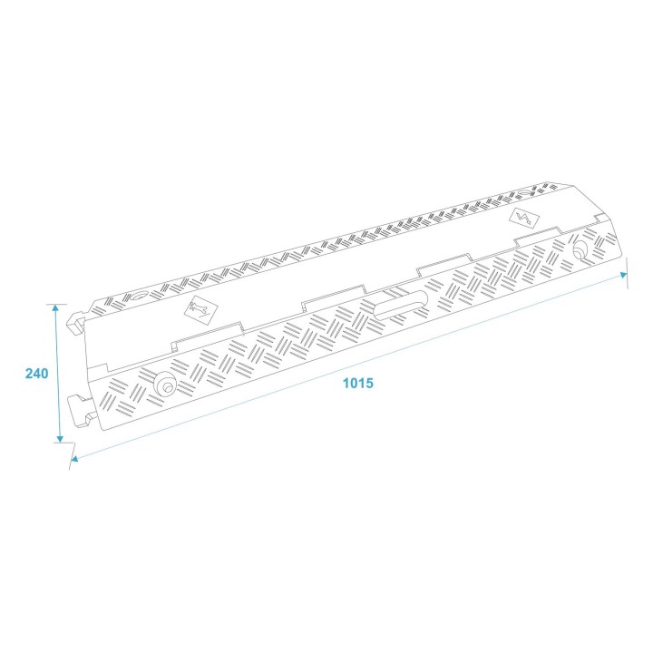 Eurolite - KB-2 Cablebrigde 2 Channels 1010x240x45mm