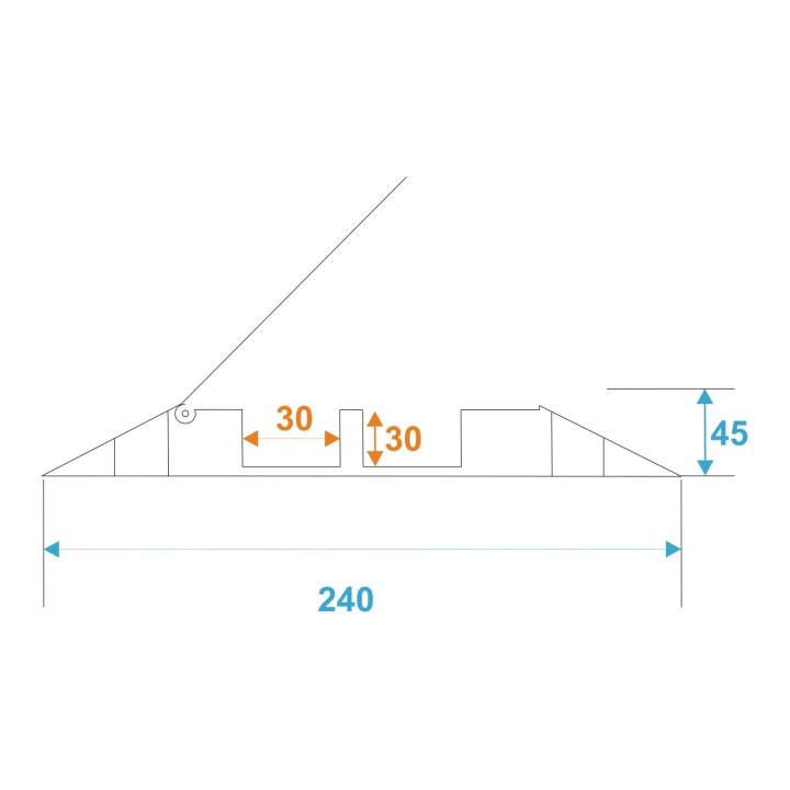 Eurolite - KB-2 Cablebrigde 2 Channels 1010x240x45mm