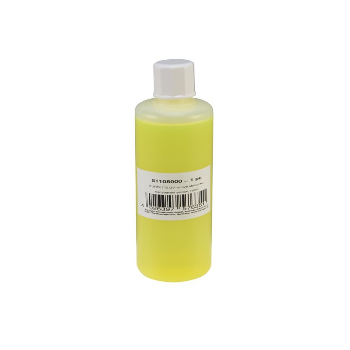 Eurolite - UV-active Stamp Ink, transparent yellow, 100ml