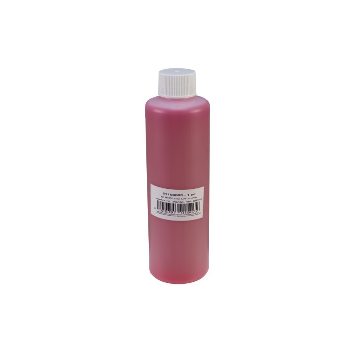 Eurolite - UV-active Stamp Ink, transparent red, 250ml