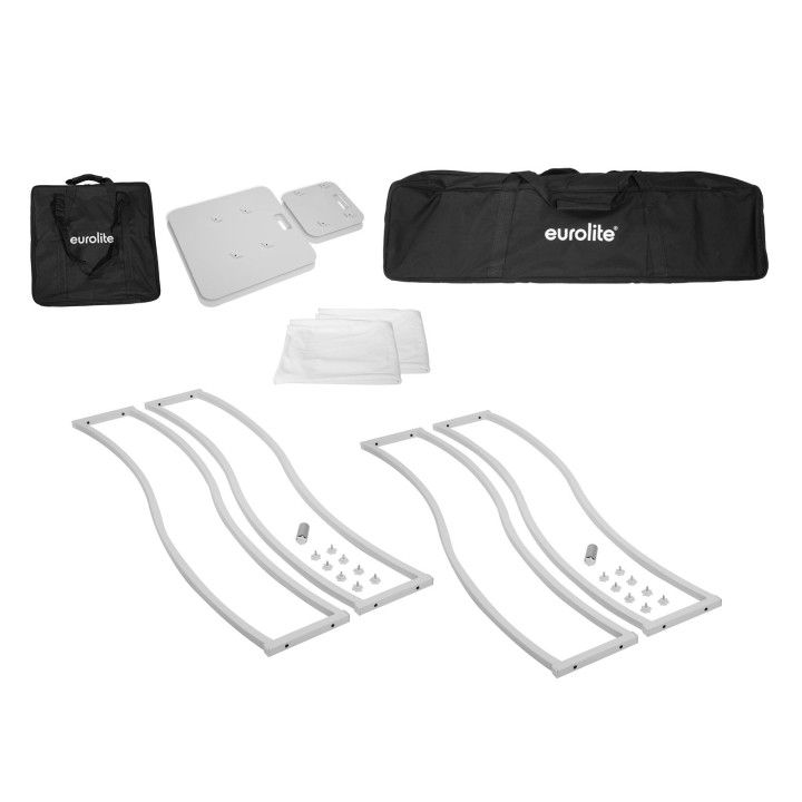 Eurolite - 2x Stage Stand 150cm curved incl. Cover and Bag