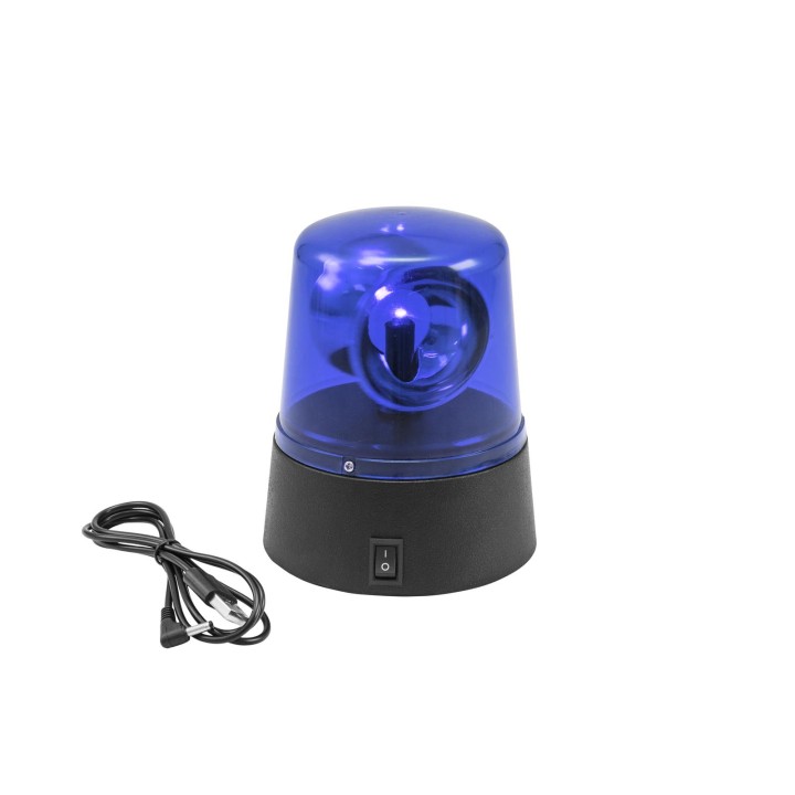 Eurolite - LED Mini Police Beacon blue USB/Battery