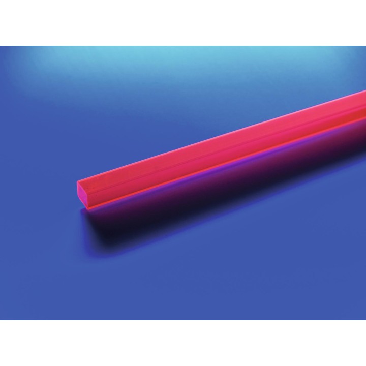 Eurolite - Tubing 10x10mm red UV-active 2m