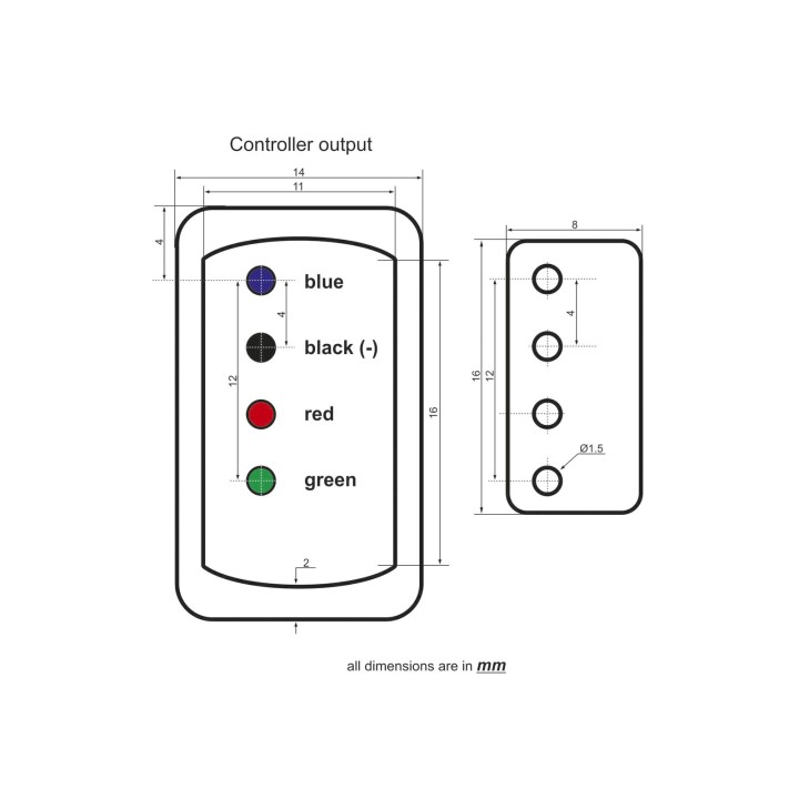 Eurolite - LED Neon Flex 230V Slim RGB Connection Cord with open wires