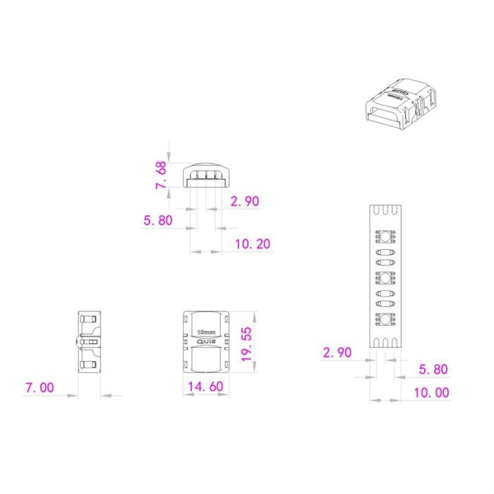 Eurolite - LED Strip Connector 3Pin 10mm