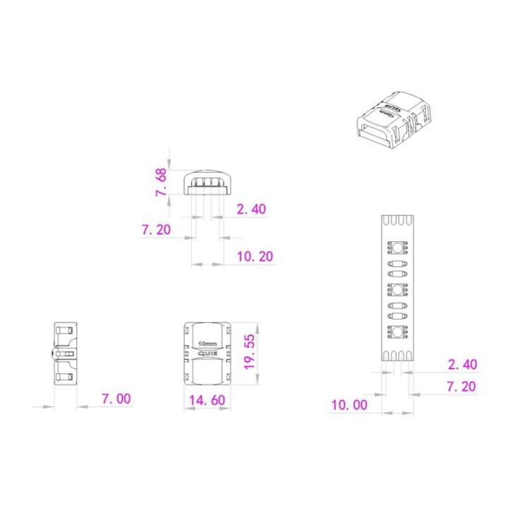Eurolite - LED Strip Connector 4Pin 10mm