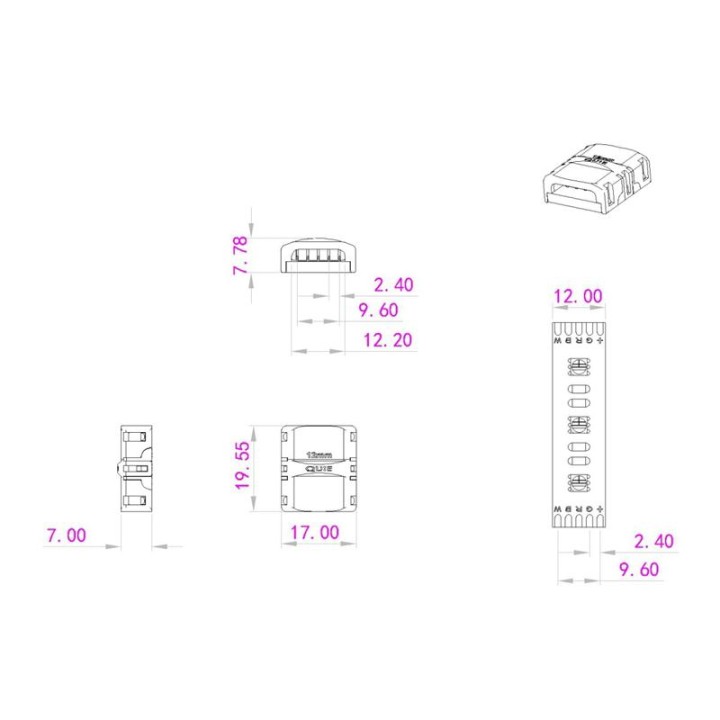 Eurolite - LED Strip Connector 5Pin 12mm