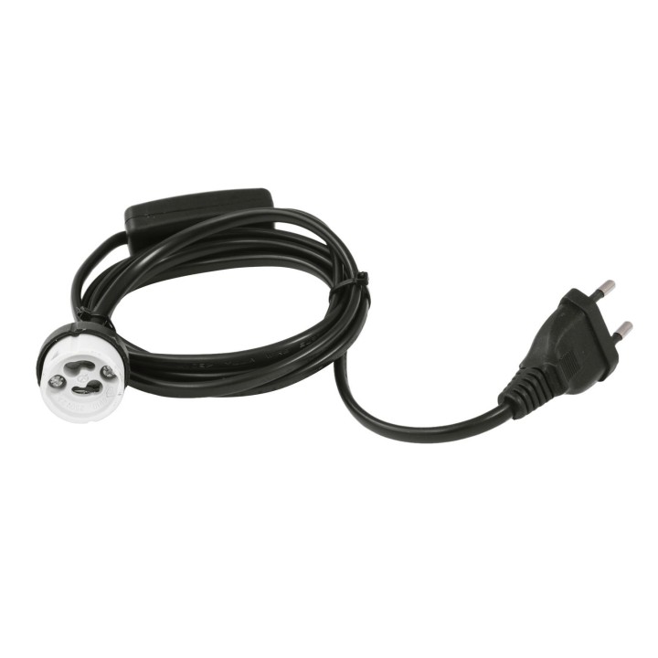 Eurolite - GU-10 Socket Power Cable, Plug, Switch