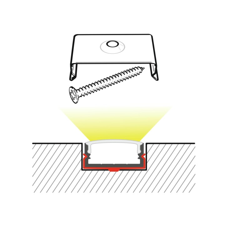 Eurolite - Mounting Bracket for U-Profil 20mm Metal