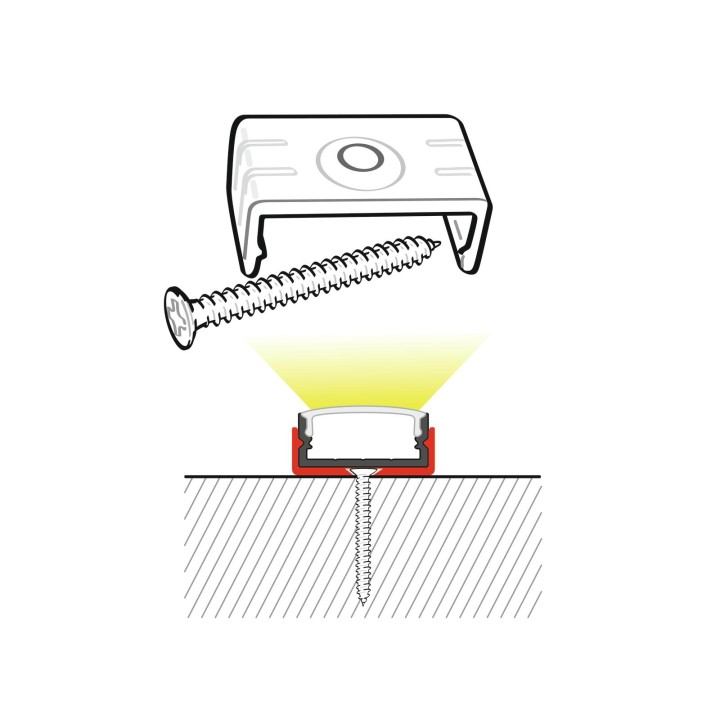Eurolite - Mounting Bracket for U-Profil 20mm  Plastic