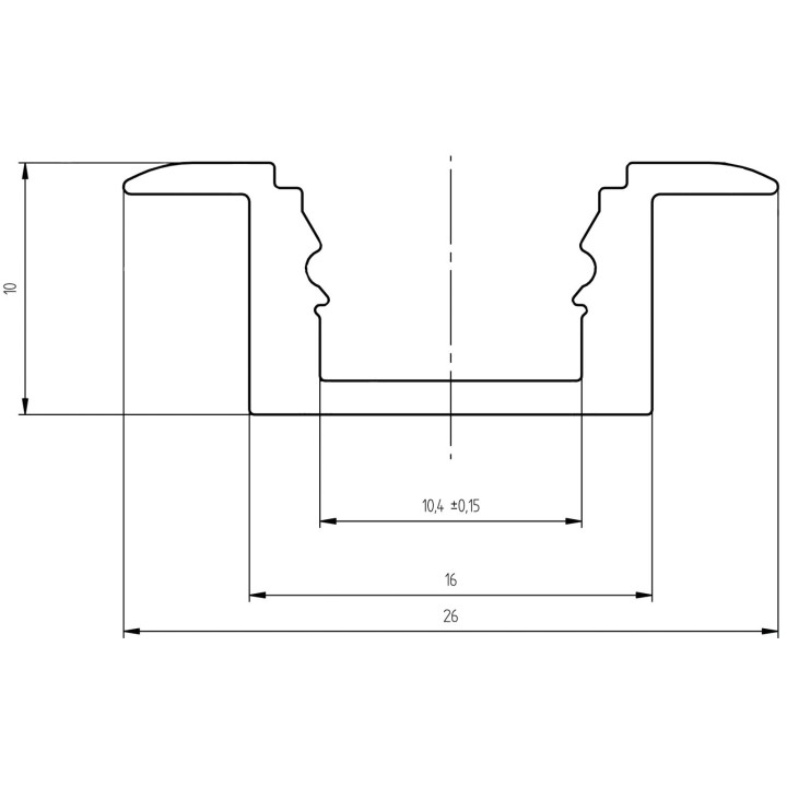 Eurolite - U-Profile MSA für LED Strip silver 2m