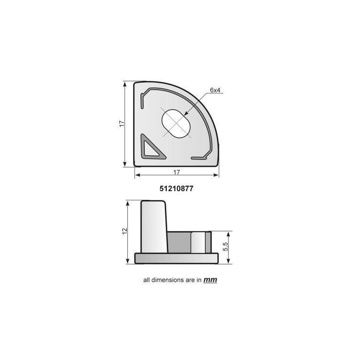 Eurolite - End Caps for Corner Profile silver