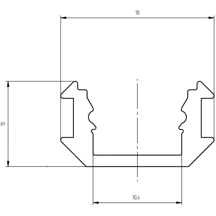 Eurolite - Multiprofile for LED Strip silver 2m