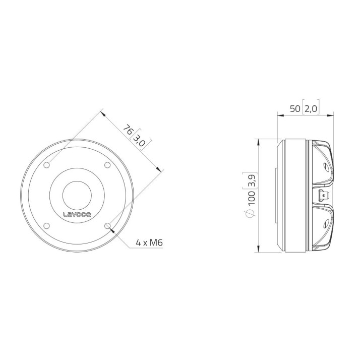 Lavoce - DF10.171K 1" Compression Driver Ferrite Magnet