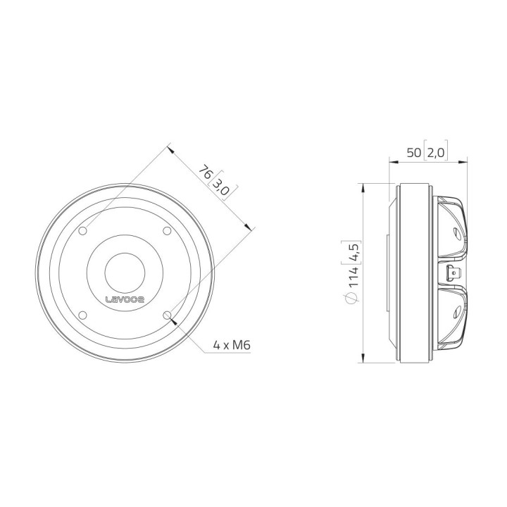 Lavoce - DF10.172K 1" Compression Driver Ferrite Magnet
