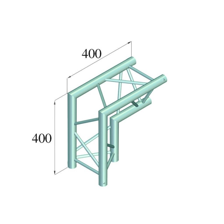 Alutruss - DQ3-PAC25 2Way Corner 90