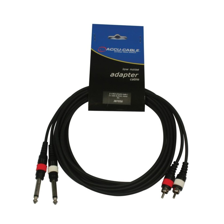 Accu-cable - AC-2R-2J6M/3 RCA to 6,3 jack mon