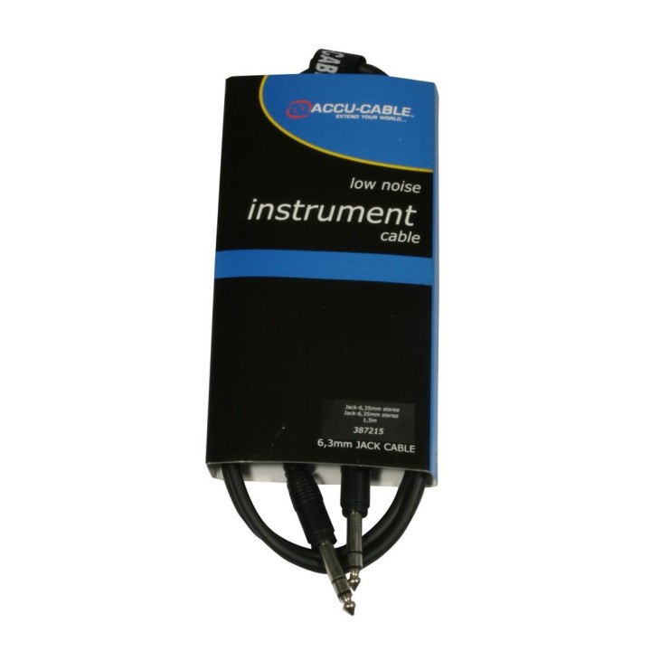 Accu-cable - AC-J6S/1,5 Jack-cable 6,3mm stereo 1,5m