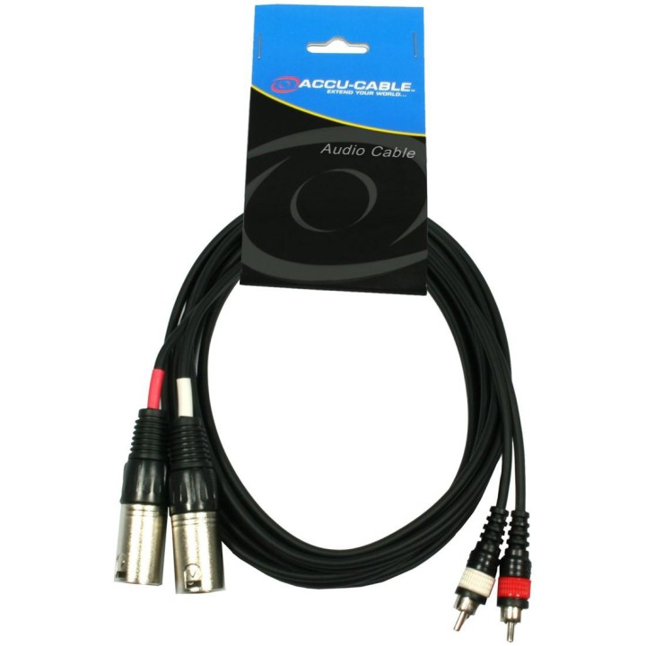 Accu-cable - AC-2XM-2RM/3 2x XLR m to 2x RCA