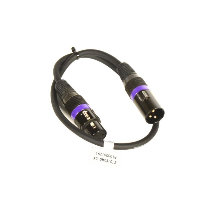 Accu-cable - AC-DMX3/0,5 3 p. XLRm/3 p. XLRf 0,5m DMX