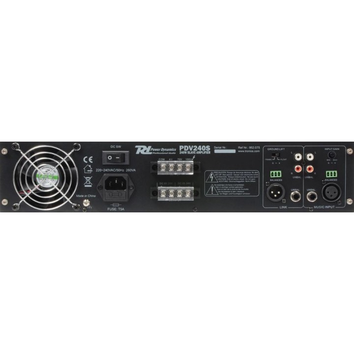 Skytec - PDV240S Amplificador Booster de linea 100V / 240W - 100V Linha Amplificador | Z-Bombilla