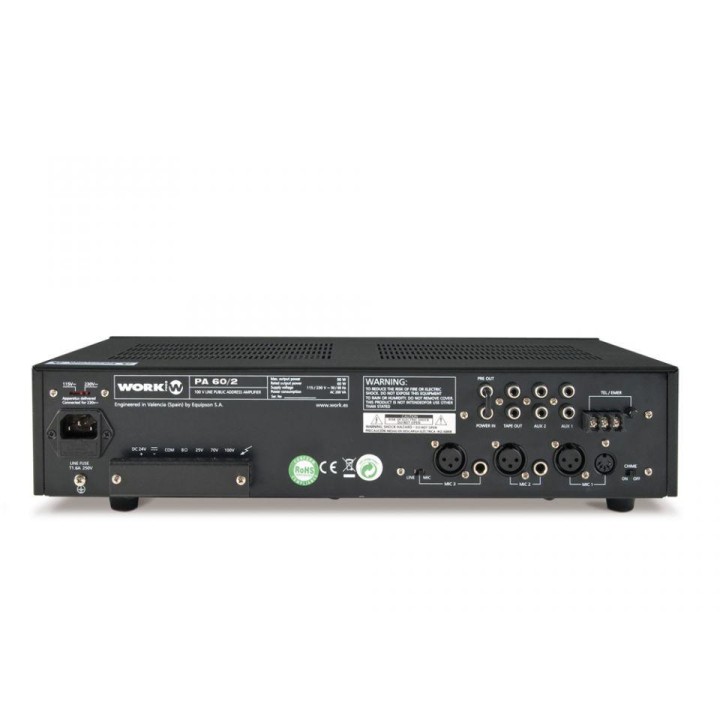 Work - PA 60/2 - 100V Linha Amplificador | Z-Bombilla