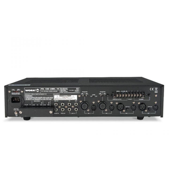 Work - PA 120 USB/R - 100V Linha Amplificador | Z-Bombilla