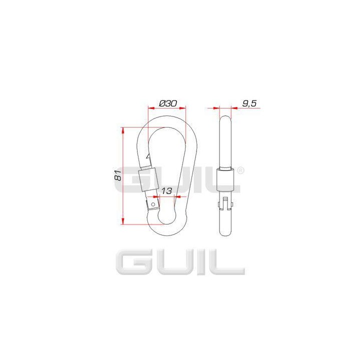 Guil - CS-03 - Cabo de Segurança Mosquetões | Z-Bombilla