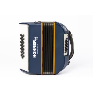 Honner - ACORDEON XS INFANTIL, BOTONES, C, AZUL/NARANJA, CON MOCHILA