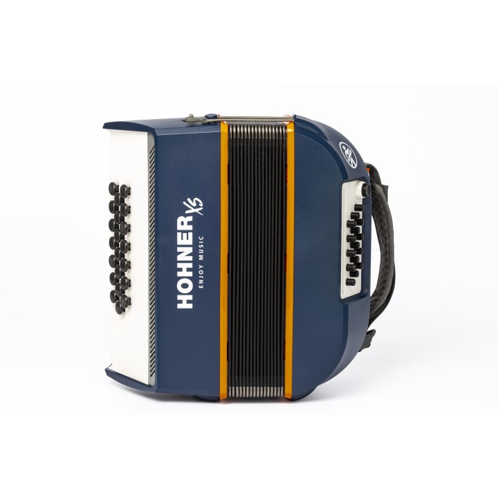 Honner - ACORDEON XS INFANTIL, BOTONES, C, AZUL/NARANJA, CON MOCHILA