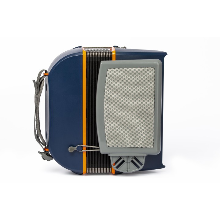 Honner - ACORDEON XS INFANTIL, BOTONES, C, AZUL/NARANJA, CON MOCHILA