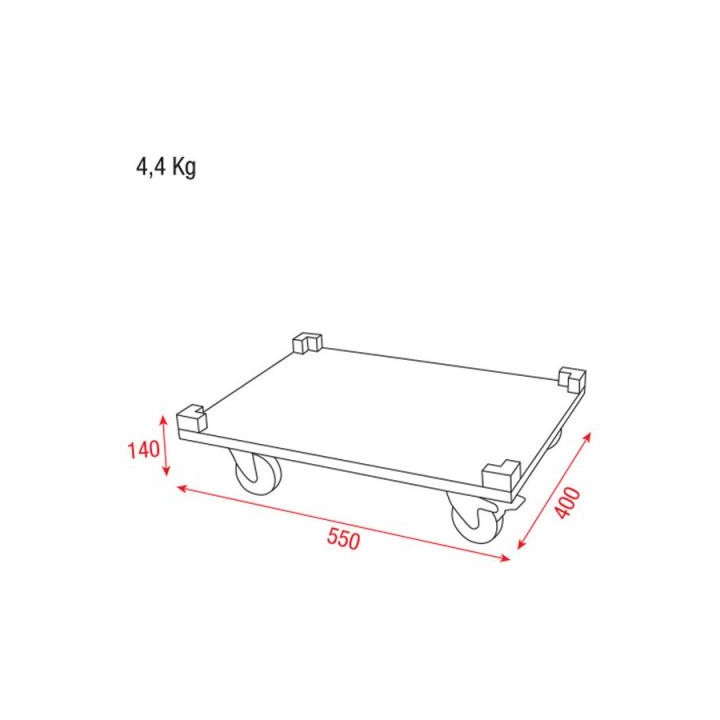 Dap Audio - Wheelboard for Stack Case VL - Plusieurs Rack | Z-Bombilla