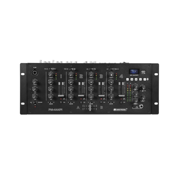 Omnitronic - PM-444Pi 4-Channel DJ Mixer with Player & USB Interface