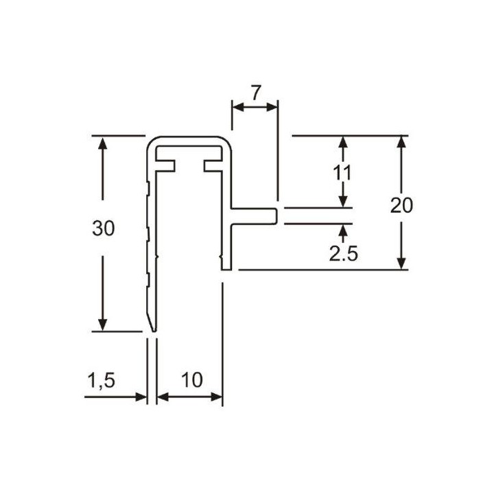 Adam Hall - 6145 - Perfis - Acessórios para Racks | Z-Bombilla