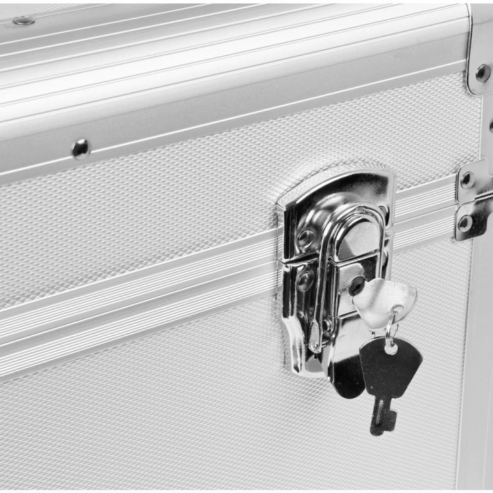 Skytec - RC100 Valise 12" pour vinyls, argent - Rack pour CD / Vinyls | Z-Bombilla