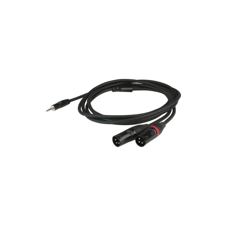 Dap Audio - Stereo 3,5mm jack   2x XLR-M 3m  - Cable d'Àudio - Canon - Jack | Z-Bombilla