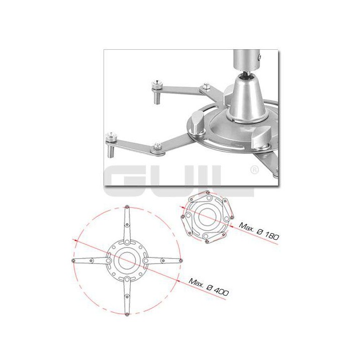 Guil - PTR-15 - Teto e suporte de parede | Z-Bombilla