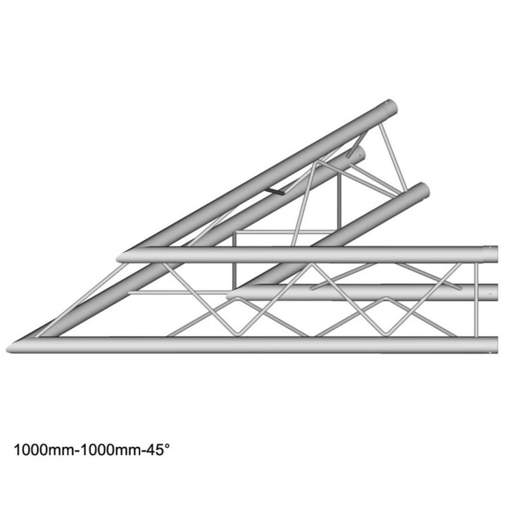 Duratuss - DT 23-C19-L45 - 3 Points Aluminium Truss 22 x 22 cm | Z-Bombilla